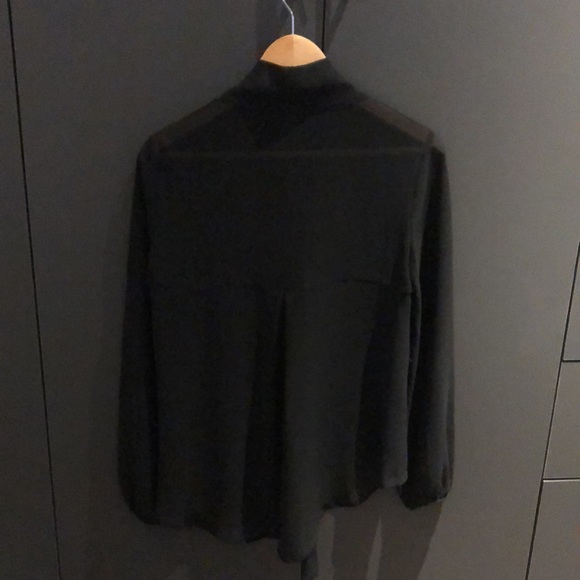 Sheer black button up size Medium - Picture 2 of 2